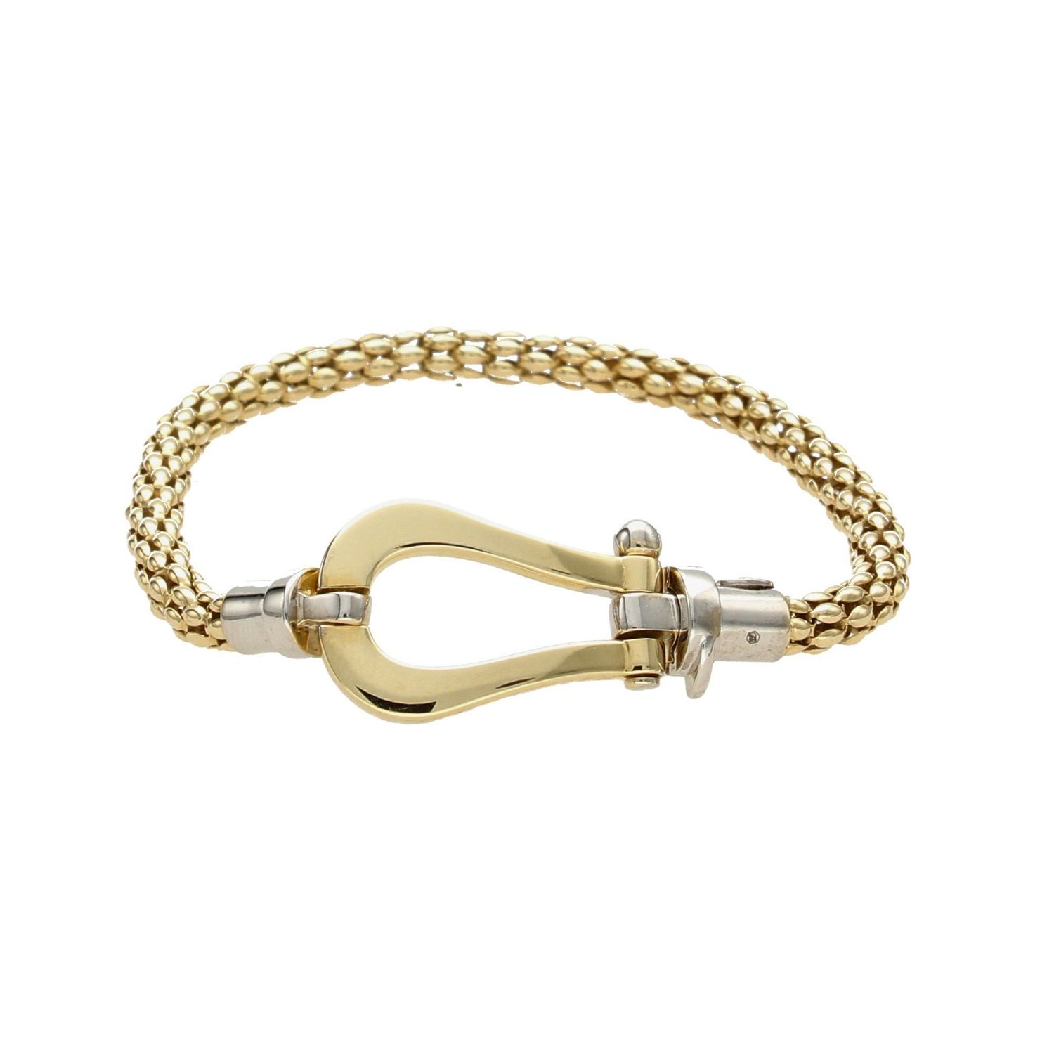 Złota bransoletka z elementem ozdobnym, które służy jednocześnie jako zapięcie. Bransoletka wykonana z wysokiej jakości złota próby 585. Zapraszamy!  (1).jpg