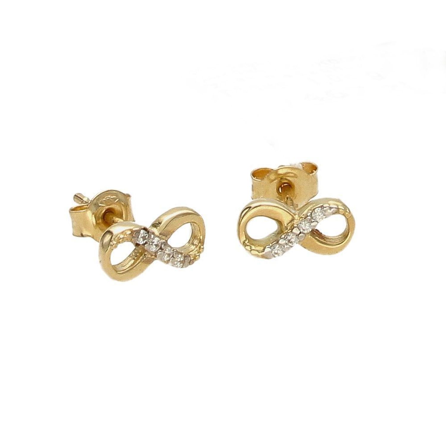 Złote kolczyki 585 kolczyki znak nieskończoności OUK000000-059.jpg