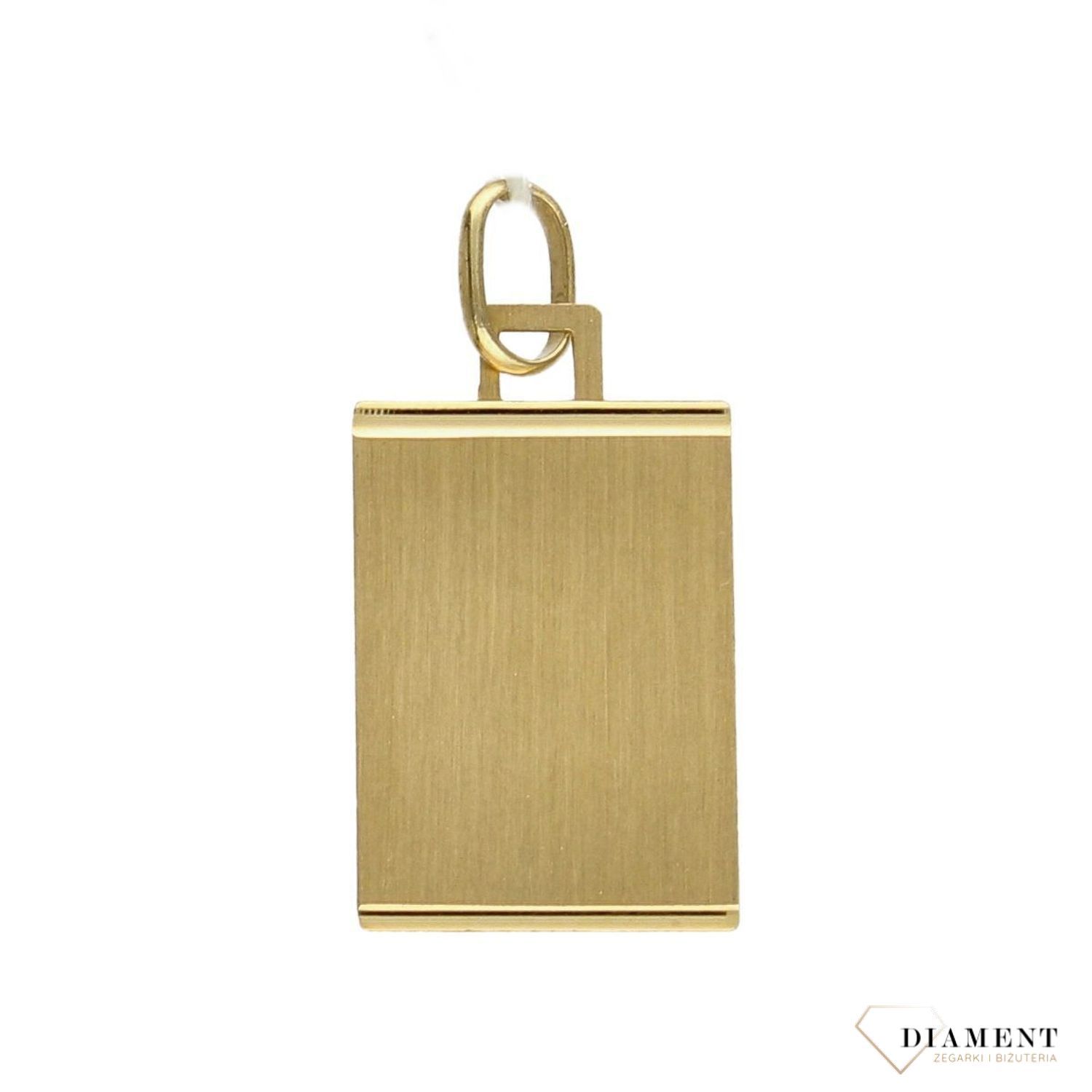 Złota zawieszka 585 blaszka matowa OUZ000000-067.jpg