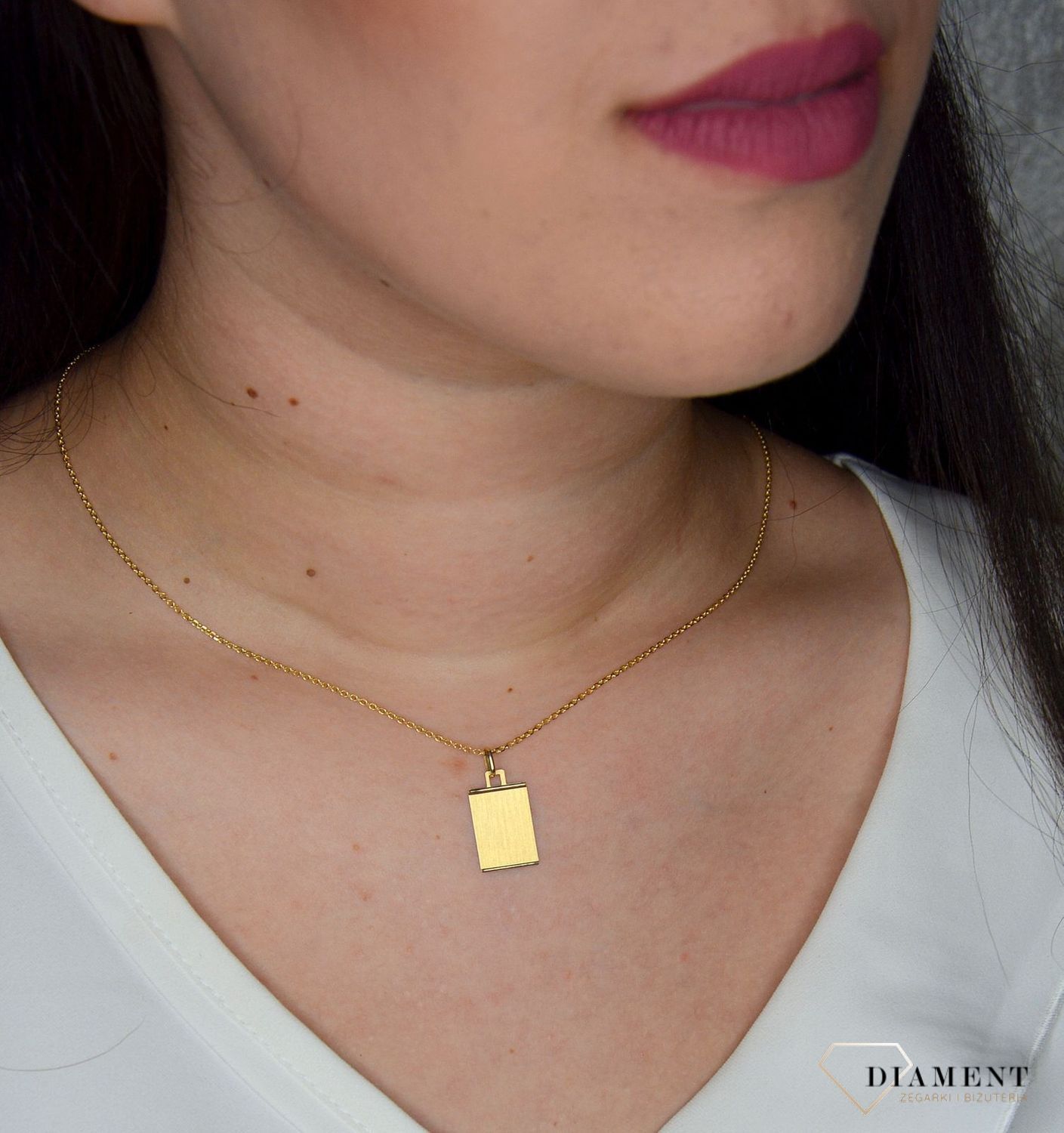 Złota zawieszka 585 blaszka matowa OUZ000000-067.jpg