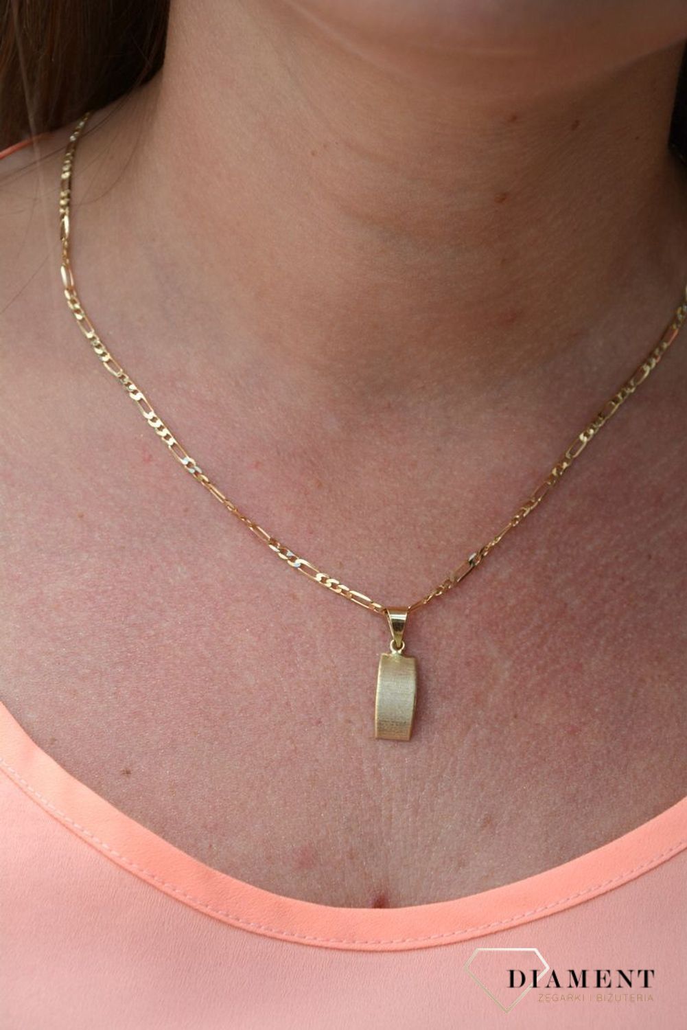 Złota zawieszka 585 blaszka mat OUZ000000-068.jpg