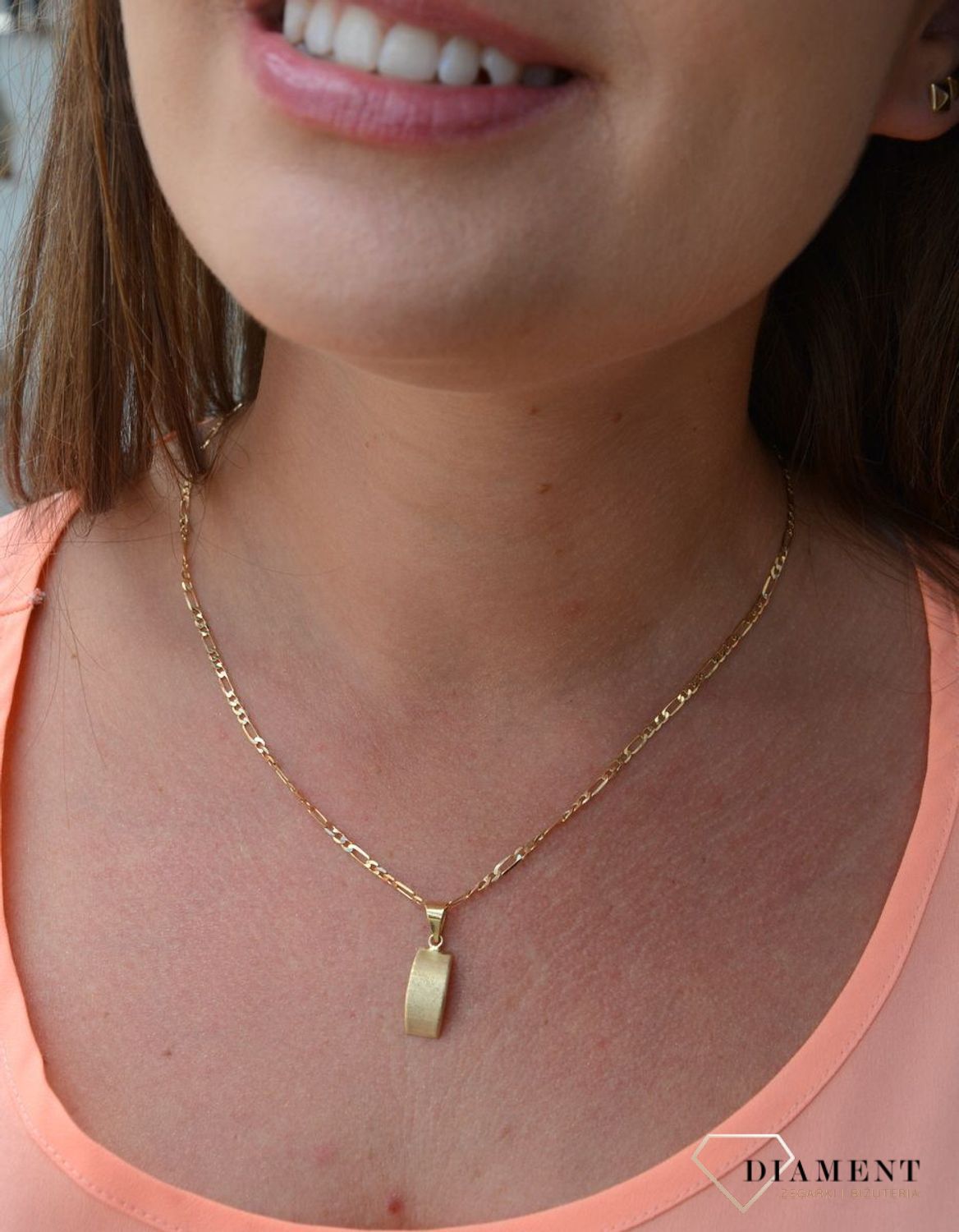 Złota zawieszka 585 blaszka mat OUZ000000-068.jpg