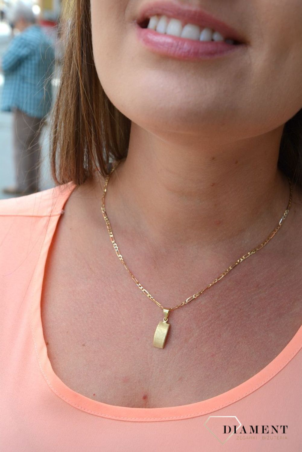 Złota zawieszka 585 blaszka mat OUZ000000-068.jpg