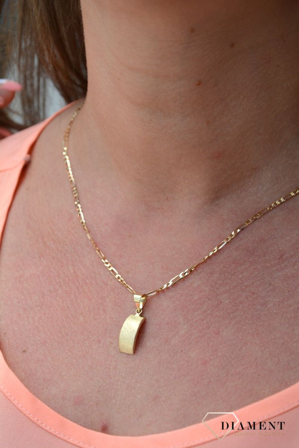 Złota zawieszka 585 blaszka mat OUZ000000-068.jpg