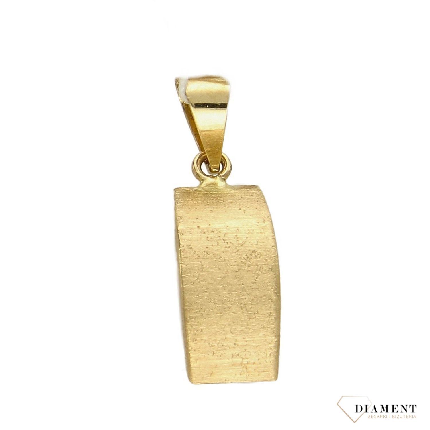 Złota zawieszka 585 blaszka mat OUZ000000-068.jpg