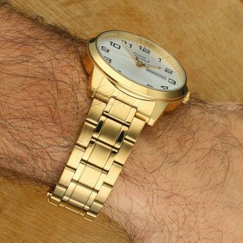 Pierre Ricaud Złoty Męski Zegarek z Srebrną Tarcza i Bransoletą Stalową  Sklep Diament – Autoryzowany Sprzedawca, 2 Lata Gwarancji pierre.jpg