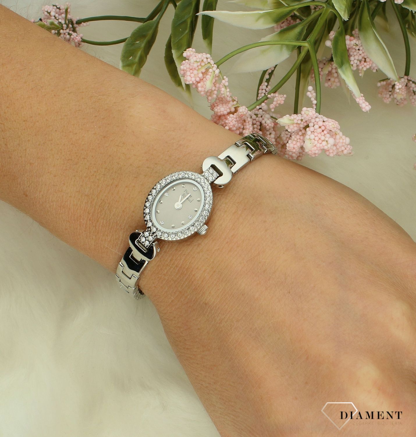 Zegarek damski Pierre Ricaud elegancki owalny z cyrkoniami P21002.5147QZ.jpg