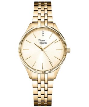 Złoty damski zegarek Pierre Ricaud Classic SET z bransoletką P21018.1111Q148.1 gold.jpg