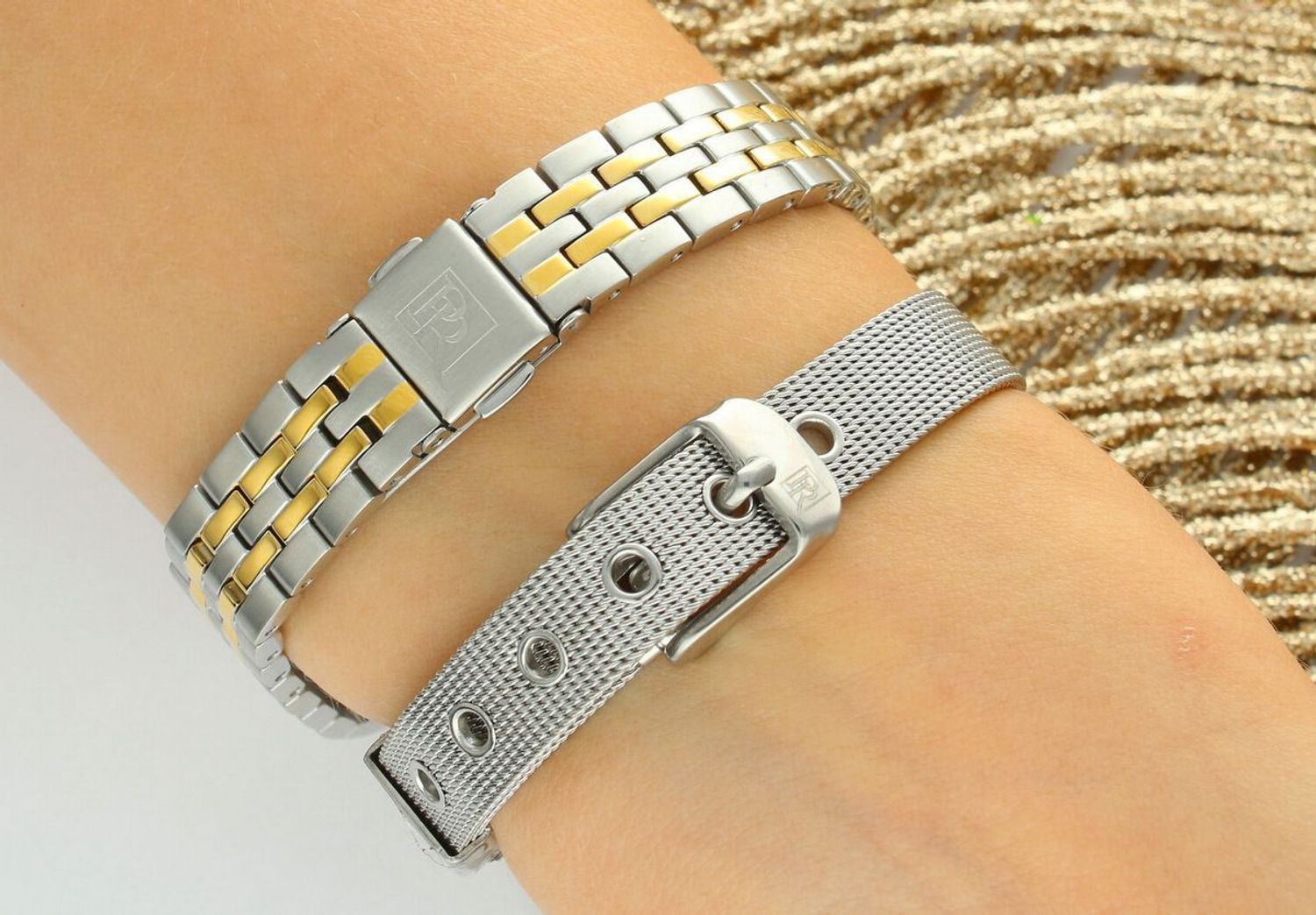 Damski zegarek Pierre Ricaud P21018.2113Q148.5 Classic SET z dwukolorową kopertą i bransoletą, mechanizmem kwarcowym Miyota, szkłem mineralnym i ozdobną bransoletką. 1.jpg