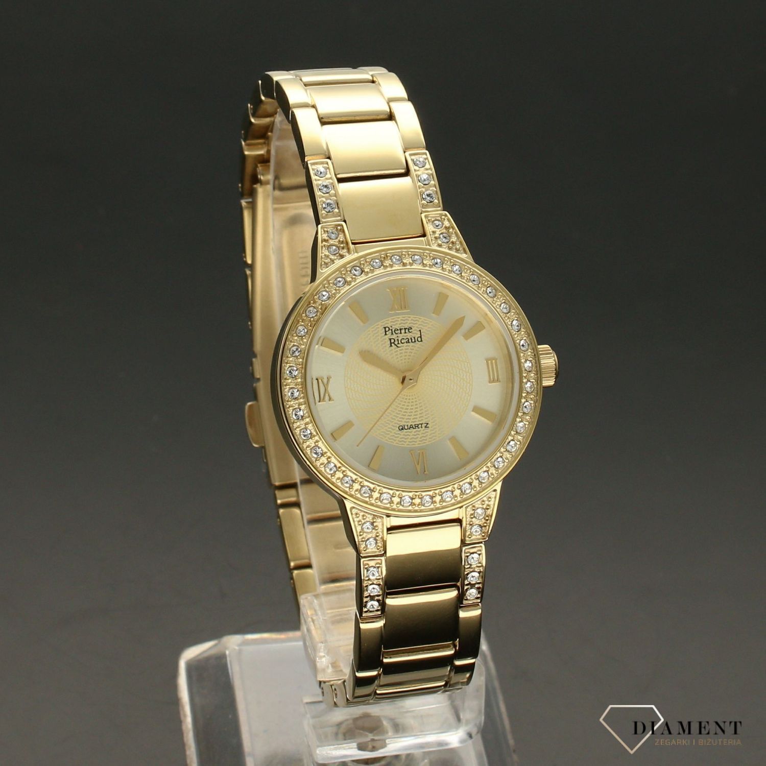 zeagrek damski złoty Pierre Ricuad P21074.1161QZ.jpg