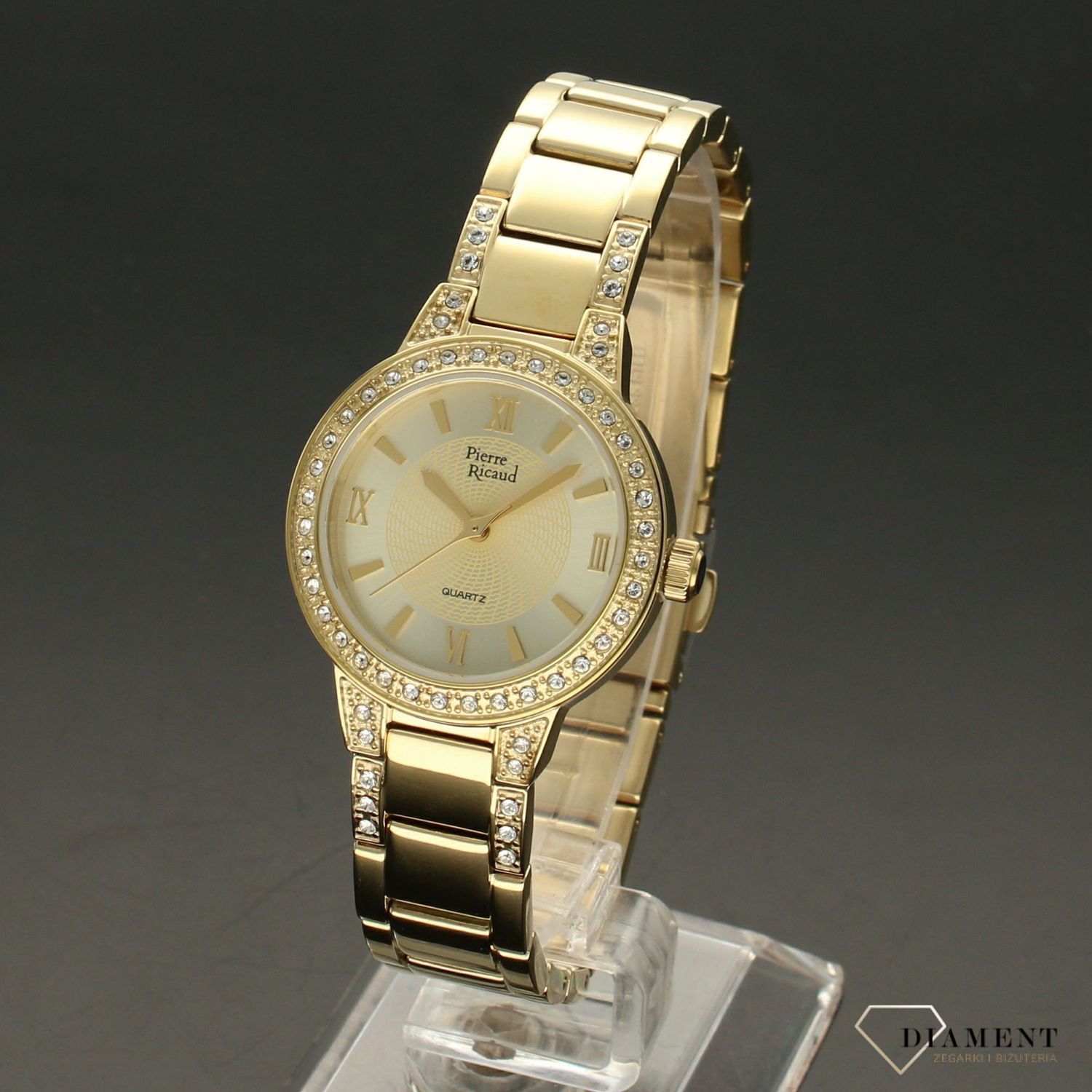 zeagrek damski złoty Pierre Ricuad P21074.1161QZ.jpg