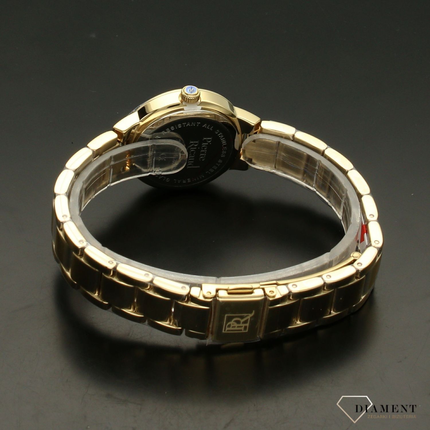 Zegarek damski Pierre Ricaud 'złoty blask z cyrkonią' P21074.1167QZ.jpg