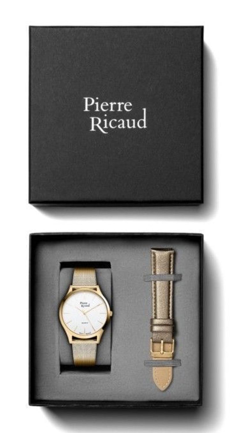 Zegarek damski Pierre Ricaud P22000.1113Q zestaw z dodatkowym paskiem. Zegarek damski Pierre Ricaud. Zegarek w zestawie prezentowym. Zegarek damski na prezent. Zestaw prezentowy z zegarkiem Pierre Ricaud dla kobiety.  (2).jpg