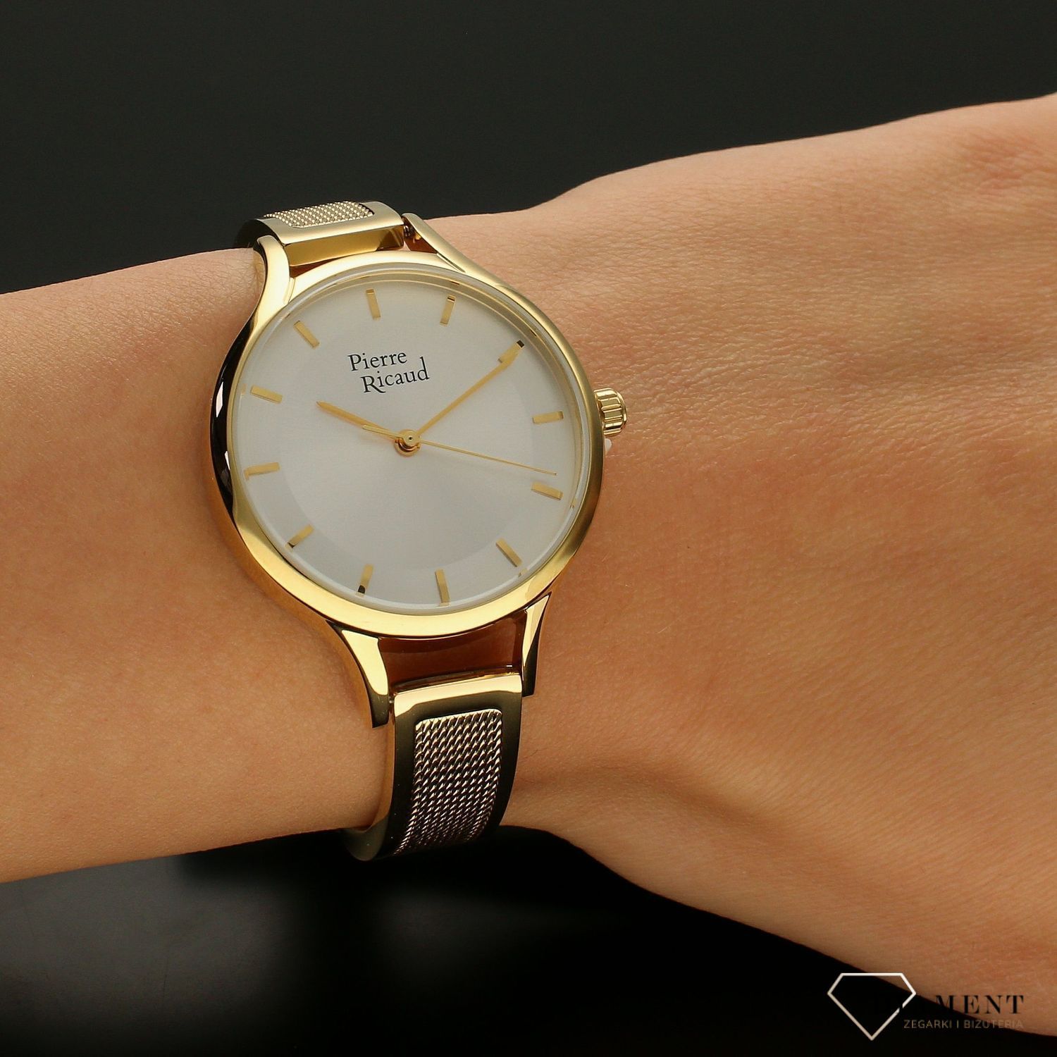 Zegarek damski na złotej bransolecie Pierre Ricaud P22028.1113Q.jpg