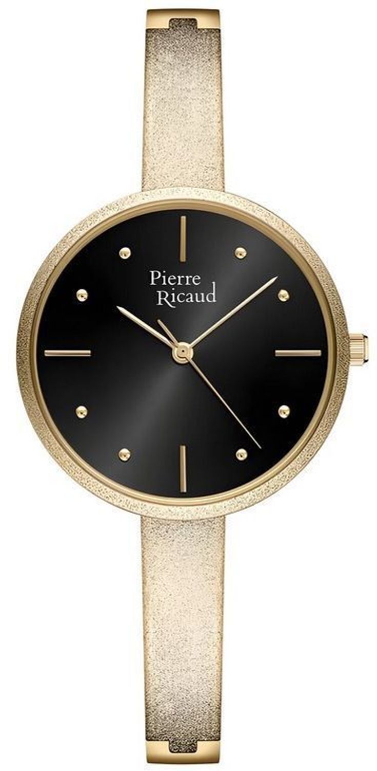 Zegarek Damski Pierre Ricaud P22037.1194Q Biżuteryjny Złoty Brokat Cyrkonie.jpg