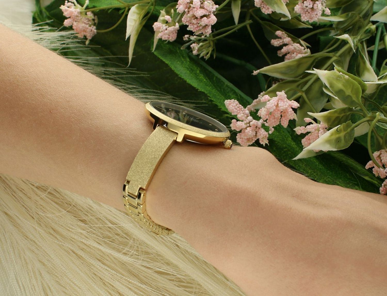 Zegarek Damski Pierre Ricaud P22037.1194Q Biżuteryjny Złoty Brokat Cyrkonie.jpg