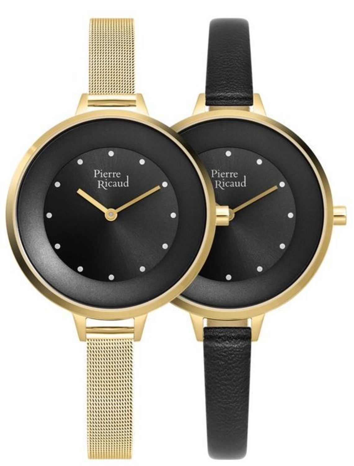 Zegarek damski Pierre Ricaud P22039.1144Q-SET – elegancki model z mechanizmem kwarcowym, czarną tarczą, złotą kopertą i paskiem ze skóry naturalnej. Idealny na co dzień i jako prezent.15.jpg