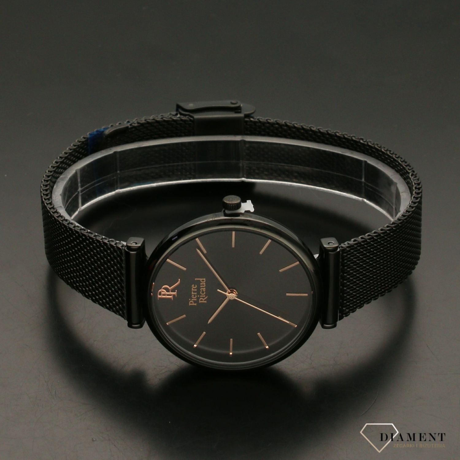 Modny zegarek damski w kolorze czarnym. Zegarek damski Set z dołączonym paskiem skórzanym w kolorze czarnym. Idealny pomysł na prezent (1).jpg