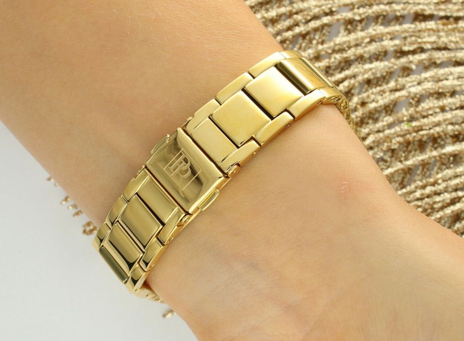 Zegarek męski Pierre Ricaud P22051.1A1GQ z mechanizmem kwarcowym, złotą kopertą PVD, brązową tarczą i stalową bransoletą z zapięciem typu H. Elegancja, trwałość i uniwersalny design.1.jpg