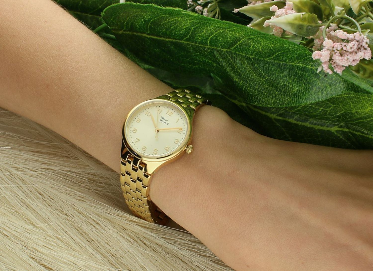 Zegarek Damski Pierre Ricaud Classic P22087.1121Q Złoty Stalowy Grawer.jpg