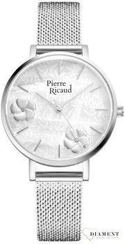 Zegarek damski Pierre Ricaud 'szarości w kwiatach' P22105.5113Q.jpg
