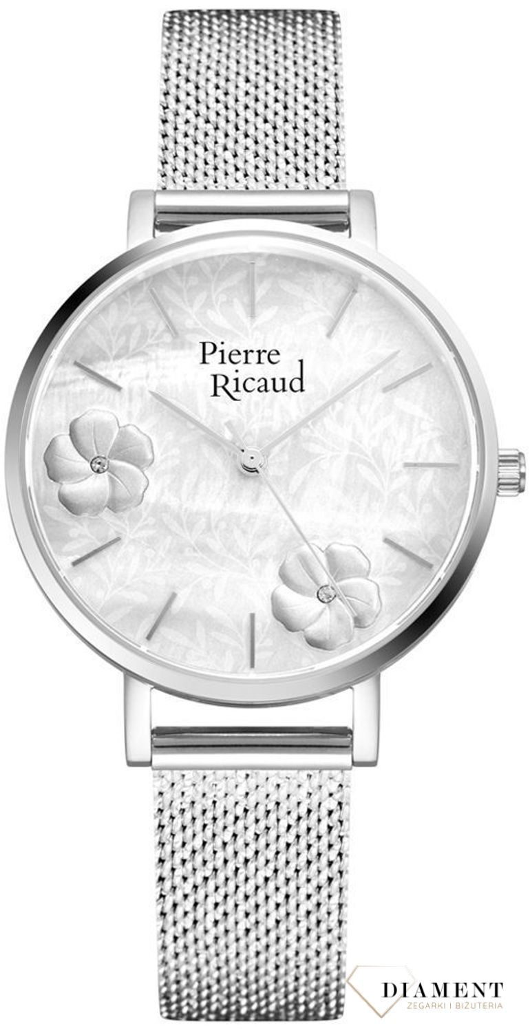 Zegarek damski Pierre Ricaud 'szarości w kwiatach' P22105.5113Q.jpg
