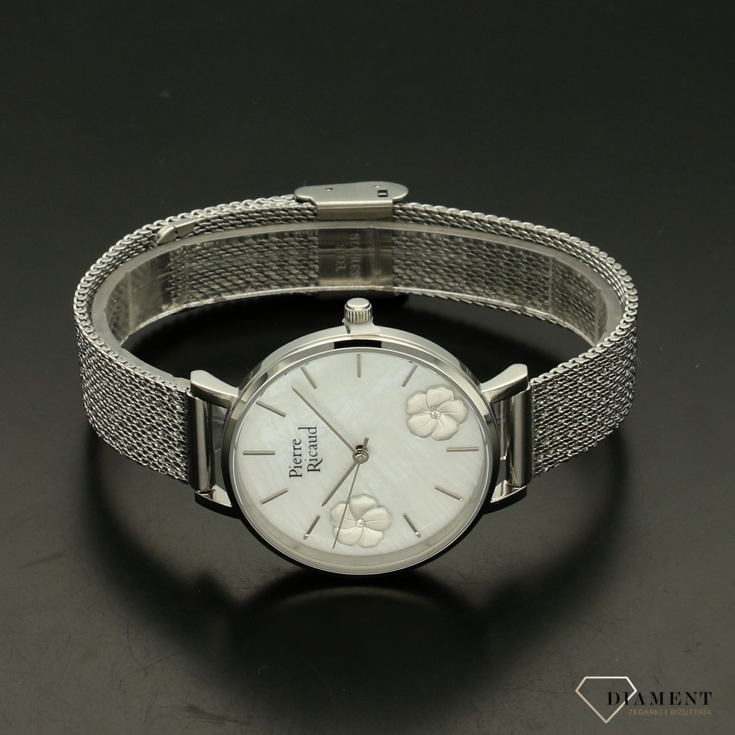 Zegarek damski Pierre Ricaud 'szarości w kwiatach' P22105.5113Q.jpg
