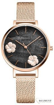 Zegarek damski Pierre Ricaud 'grafitowa tarcza z kwiatem' P22105.9114Q.jpg