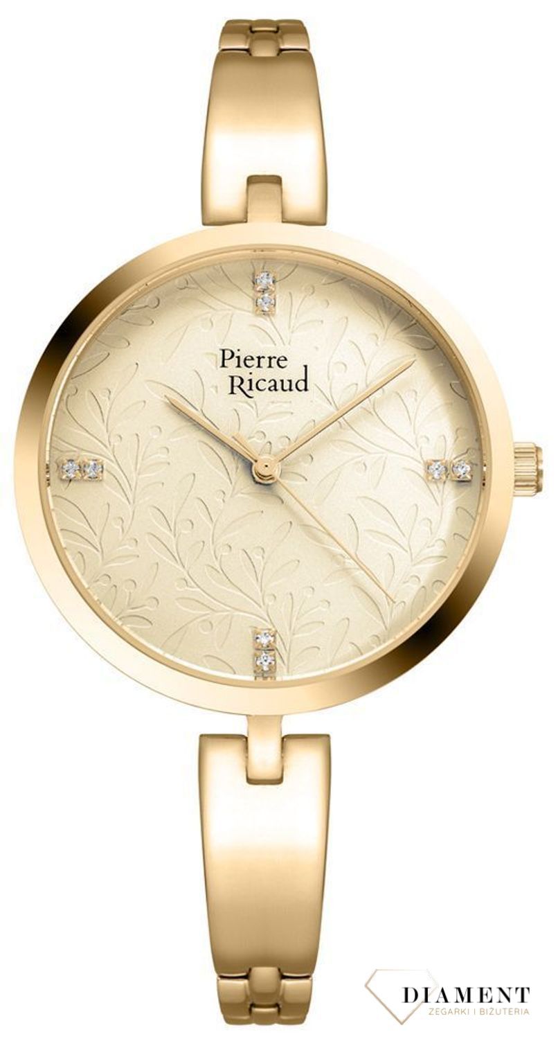 Zegarek damski Pierre Ricaud 'złota, ozdobna tarcza' P22106.1141Q.jpg