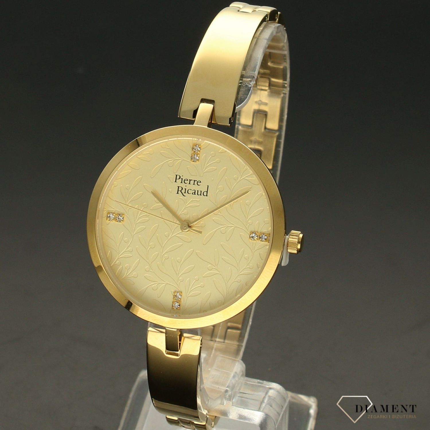 Zegarek damski Pierre Ricaud 'złota, ozdobna tarcza' P22106.1141Q.jpg