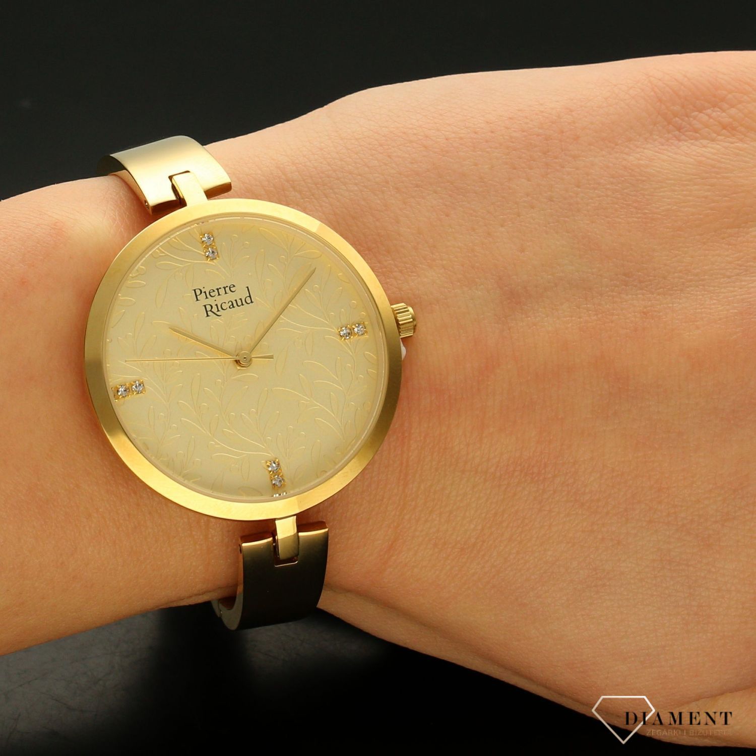 Zegarek damski Pierre Ricaud 'złota, ozdobna tarcza' P22106.1141Q.jpg