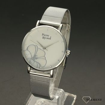Zegarek damski na bransolecie Pierre Ricaud ' Perłowy kwiat' P22107 (2).jpg
