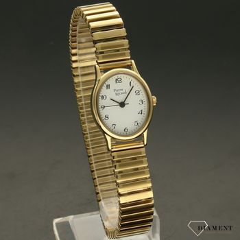 Zegarek damski Złoty klasyczny na rozciąganej bransolecie P22112.1122Q. Zegarek damski z owalnąkopertą (1).jpg