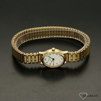 Zegarek damski Złoty klasyczny na rozciąganej bransolecie P22112.1122Q. Zegarek damski z owalnąkopertą (3).jpg