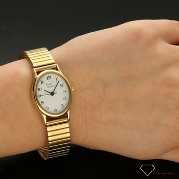 Zegarek damski Złoty klasyczny na rozciąganej bransolecie P22112.1122Q. Zegarek damski z owalnąkopertą (5).jpg