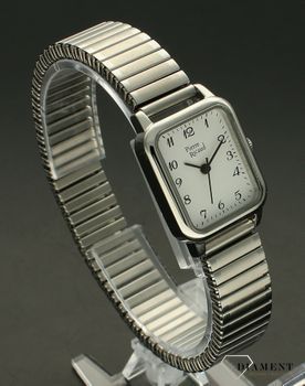 Zegarek damski Pierre Ricaud rozciągana bransoletka Wyraźny kwadrat P22113.5122Q. Wyraźny zegarek. Zegarek czytelny dla babci. Zegarek wkładany. Rozciągana bransoletka. Na prezent. Wyraźny zegarek w kw2.jpg