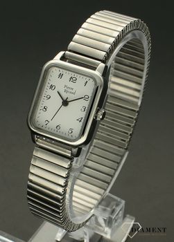 Zegarek damski Pierre Ricaud rozciągana bransoletka Wyraźny kwadrat P22113.5122Q. Wyraźny zegarek. Zegarek czytelny dla babci. Zegarek wkładany. Rozciągana bransoletka. Na prezent. Wyraźny zegarek w kw3.jpg