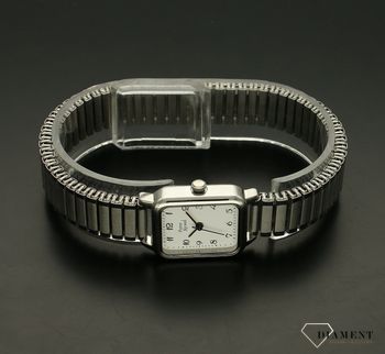 Zegarek damski Pierre Ricaud rozciągana bransoletka Wyraźny kwadrat P22113.5122Q. Wyraźny zegarek. Zegarek czytelny dla babci. Zegarek wkładany. Rozciągana bransoletka. Na prezent. Wyraźny zegarek w kw4.jpg