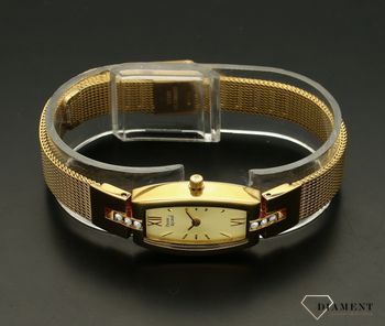 Zegarek damski na bransoletce klasyczny złoty Pierre Ricaud prostokątny P22150.1161Q. Damski zegarek złoty. Zegarek w prostokącie. Biżuteryjny zegarek. Tani zegarek na prezent3.jpg