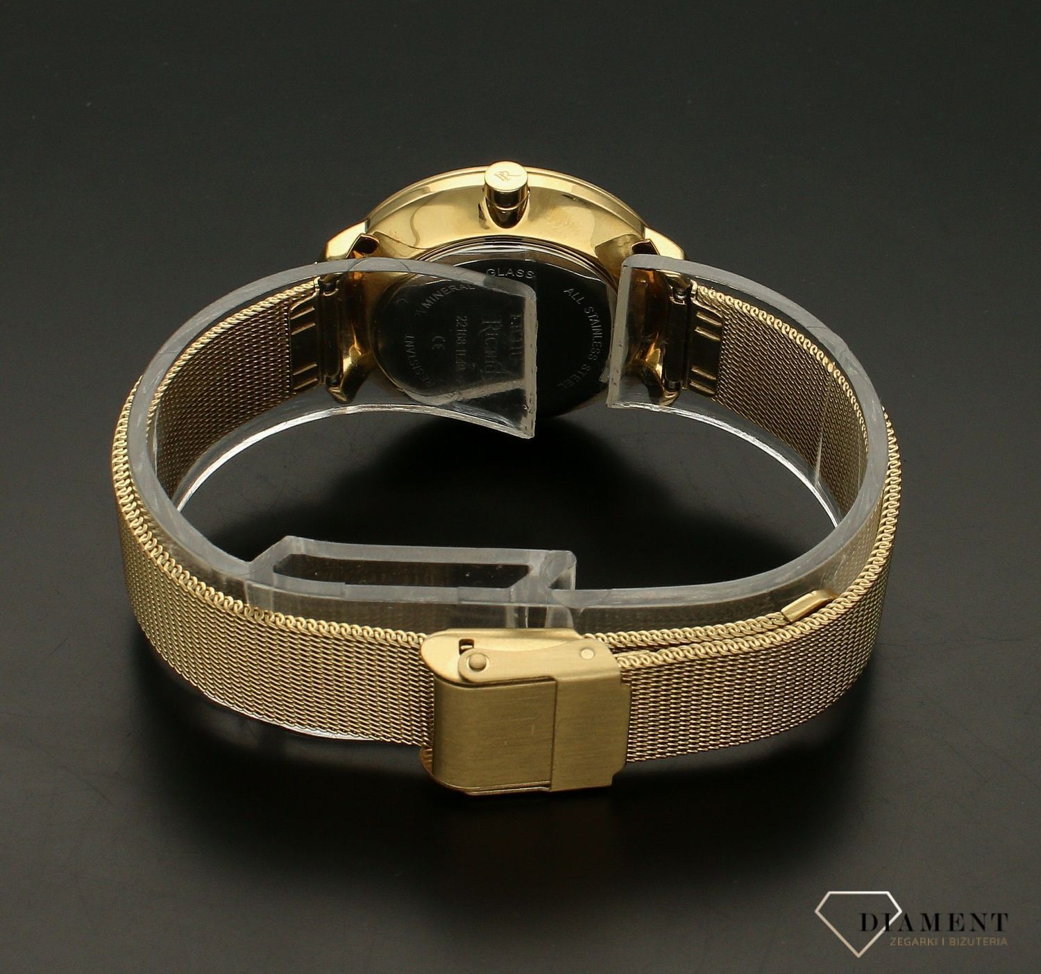 Zegarek złoty damski na bransoletce Pierre Ricaud Grafitowe marzenie P22168.1116Q. Klasyczny zegarek. Prosty zegarek. Doskonały zegarek na prezent dla kobiety. Kobiecy zegarek..jpg