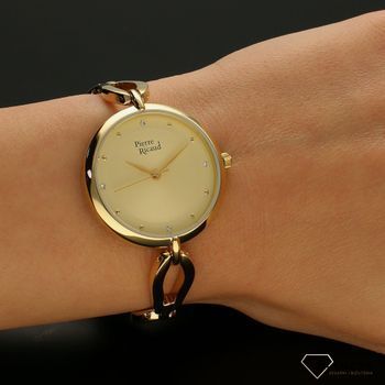 Zegarek damski Pierre Ricaud P23001.1143Q. Zegarek damski w kolorze złotym z ozdobną bransoletą i tarczą.  (10).jpg