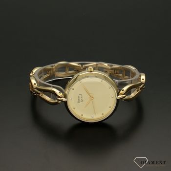 Zegarek damski Pierre Ricaud P23001.1143Q. Zegarek damski w kolorze złotym z ozdobną bransoletą i tarczą.  (8).jpg