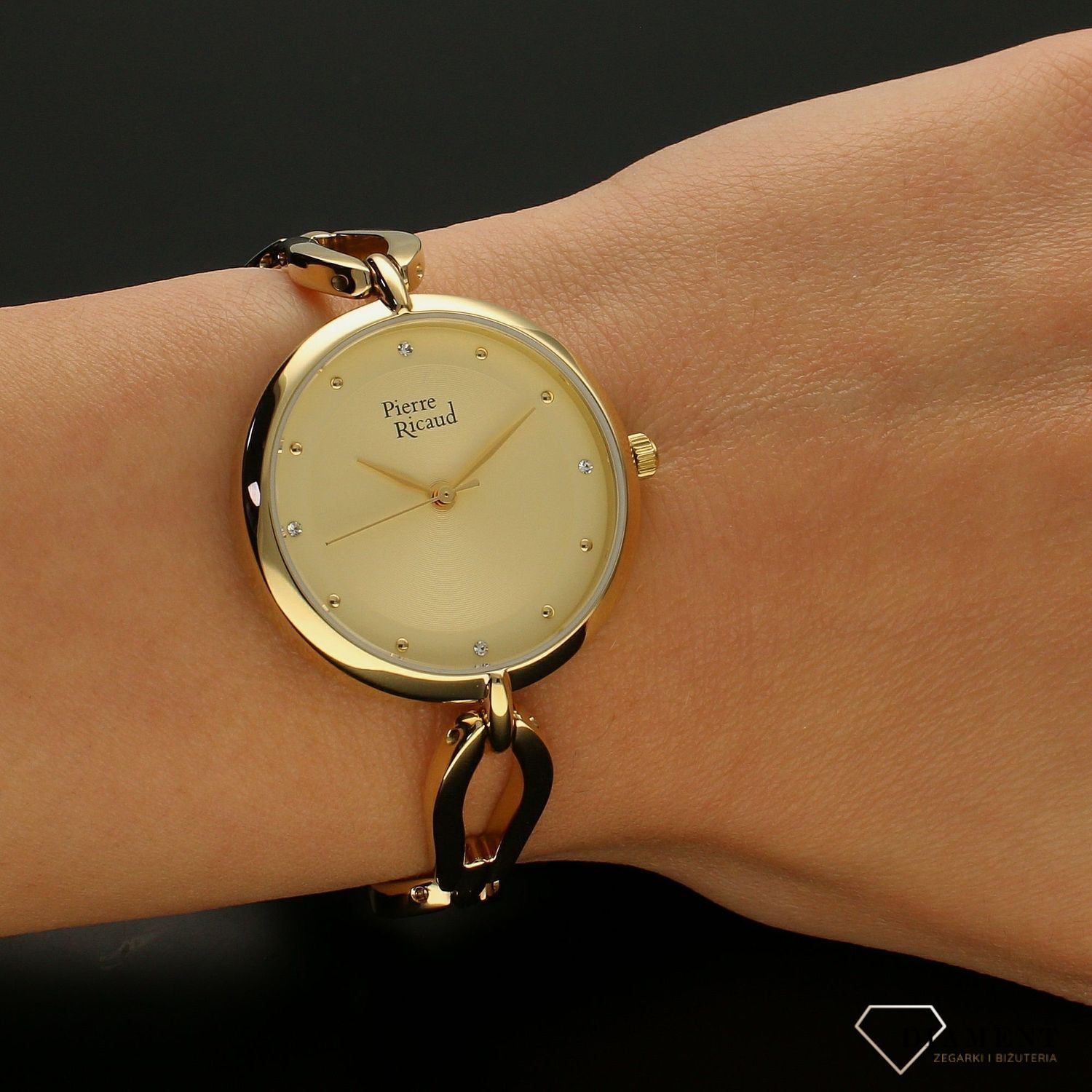 Zegarek damski na złotej bransolecie Pierre Ricaud P23001.1141Q.jpg