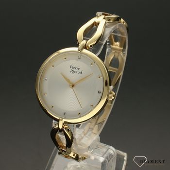 Zegarek damski Pierre Ricaud P23001.1143Q. Zegarek damski w kolorze złotym z ozdobną bransoletą i tarczą.  (2).jpg