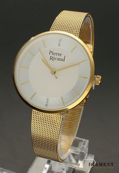 Zegarek damski na złotej bransolecie ze srebrną tarczą Adriatica.1P23006 (3).jpg