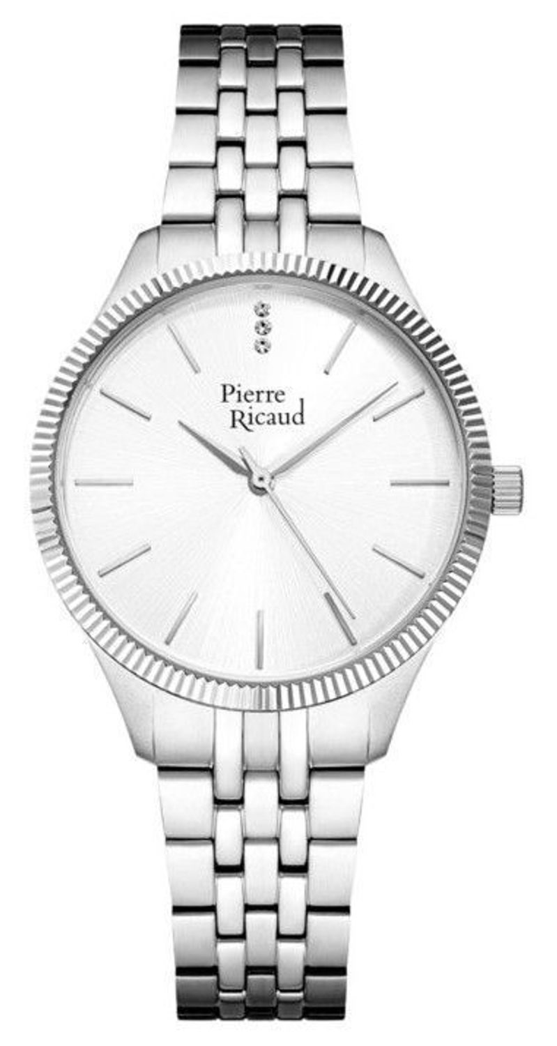 Zegarek damski  Pierre Ricaud P23010.5113Q. Zegarek na bransolecie. Zegarek biżuteryjny.  Zegarek damski klasyczny w kolorze srebrnym. Zegarek Pierre Ricaud. Zegarek damski na bransolecie idealny na każdą okazję..jpg