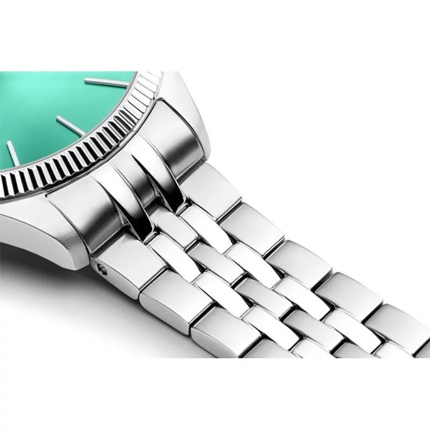 Zegarek damski Pierre Ricaud P23010.511TQ. Zegarek damski na bransolecie. Zegarek Pierre Ricaud z miętową tarczą. Zegarek stalowy damski Tiffany Blue. Zegarek damski na bransolecie Pierre Ricaud na prezent (4).jpg