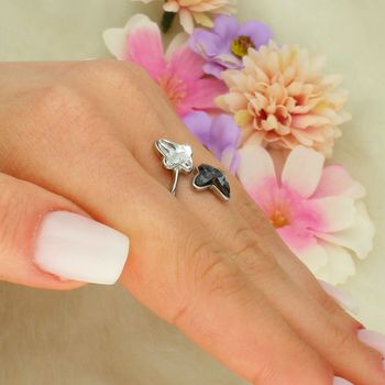 Srebrny pierścionek damski Swarovski® AG 925 regulowany – kryształy P2854CSN,.jpg