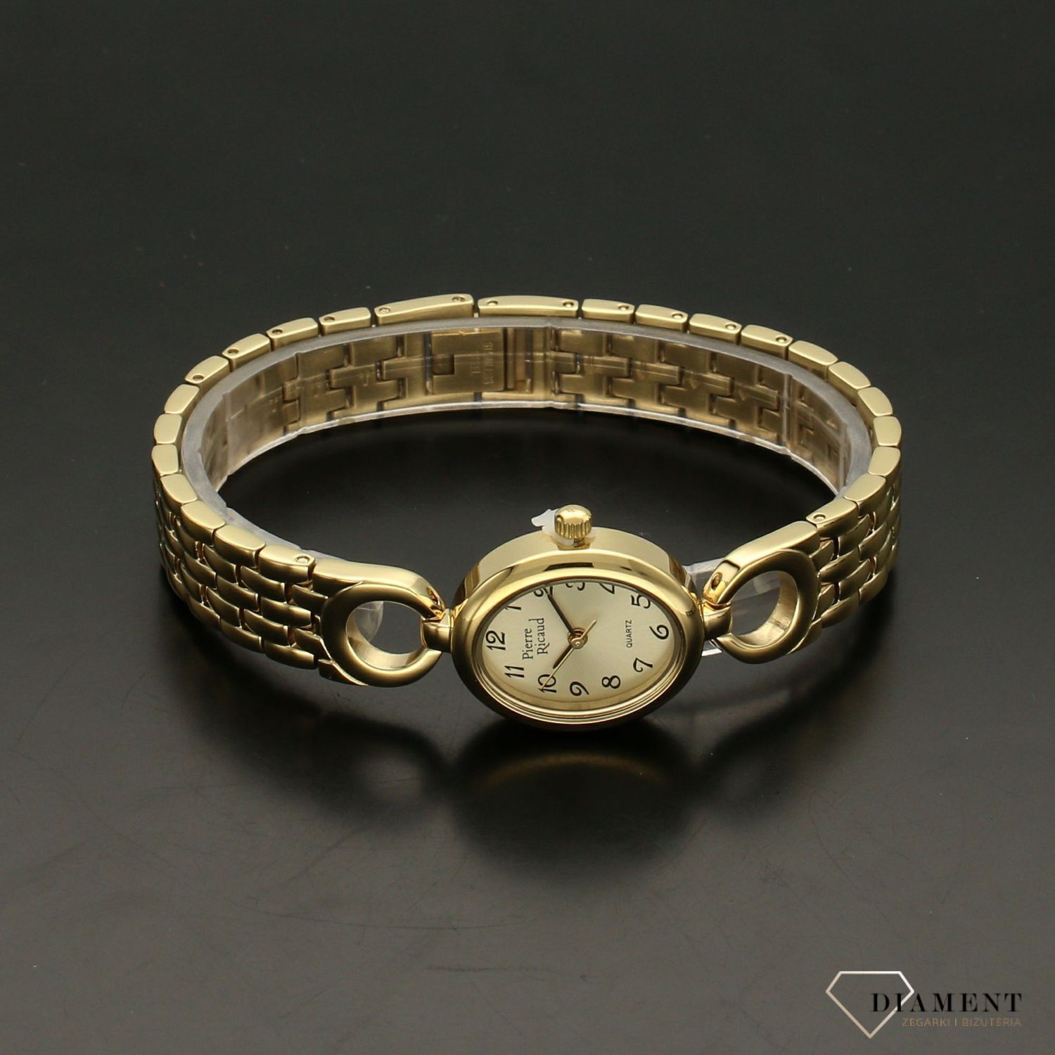 Zegarek damski Pierre Ricaud  P3104.1121Q na złotej bransolecie.jpg