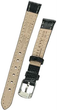 Elegancki pasek do zegarka z wysokiej jakości skóry jaszczurki, model P331.12.1, szerokość mocowania 12 mm, długość 78103 mm, stalowa sprzączka w srebrnym kolorze. Idealny do zegarków klasy premium. pasek.jpg